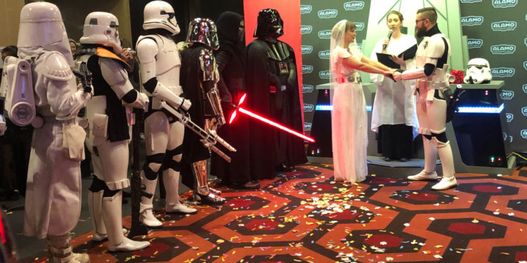 2 couples marry with ‘Star Wars’ weddings at Alamo Drafthouse ahead of ‘Rise of Skywalker’ premiere