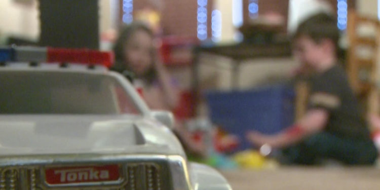 Parents balancing working from home and taking care of their children during COVID-19 outbreak