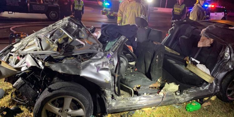 Four hurt in crash on I-35 service road in southeast Austin