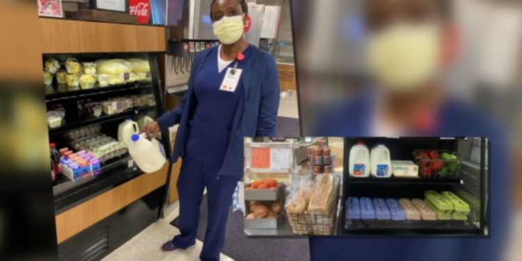 Hospitals open pop-up markets so employees can spend time at home, not the grocery store