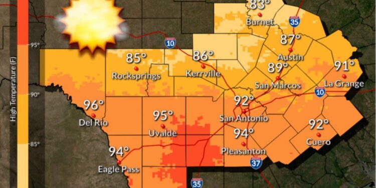FORECAST: Sunny start to the work week with temps in the 80s – News – Austin American-Statesman