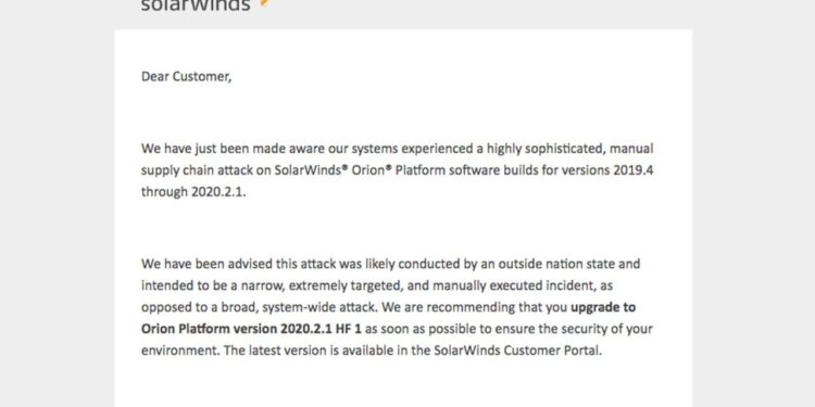 Report: Experts scrutinize SolarWinds’ cybersecurity in recent years