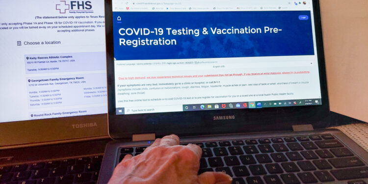 Vaccine pre-registration website frustrates Austin residents