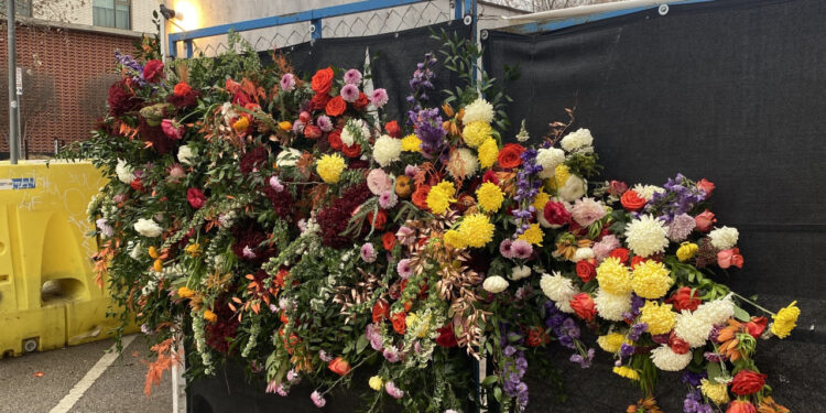 Austinites install South Congress ‘floral graffiti’: a love letter to winter storm helpers