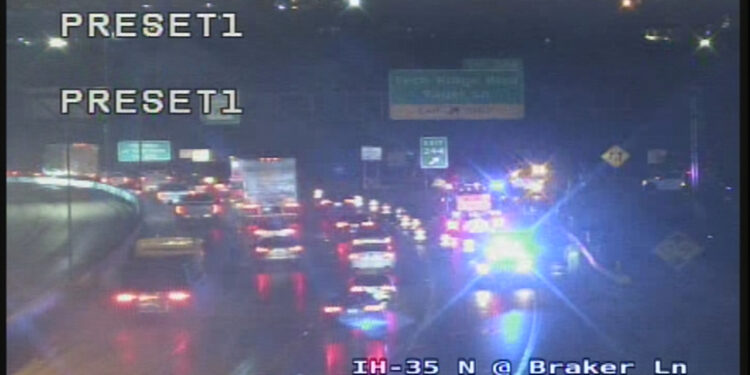 Person dead after crash on NB I-35 frontage road in north Austin, traffic closures in place