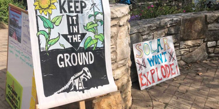 Texas campaigners put pressure on President Biden to declare climate emergency